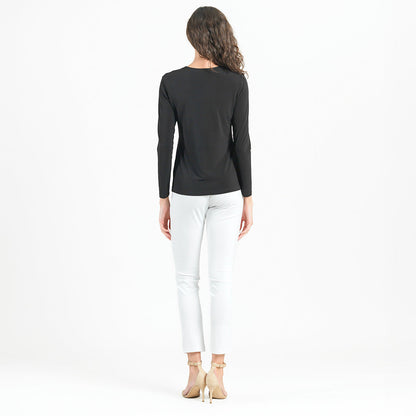 Signature Crew Neck Top - Black - Final Sale | Clara Sunwoo