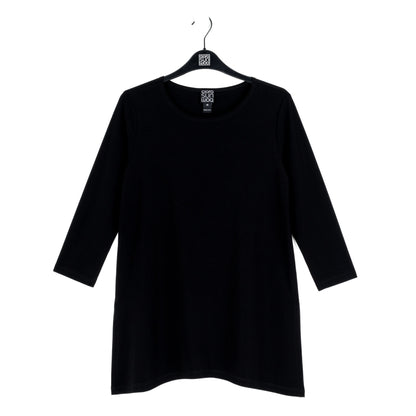 Side Vent Kerchief Hem Tunic - Black - Final Sale | Clara Sunwoo