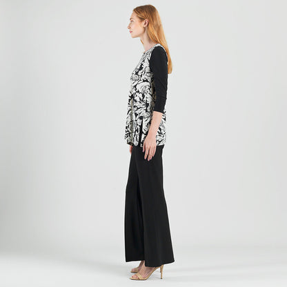 Back Tie Side Vent Tunic - Abstract Rose - Final Sale | Clara Sunwoo