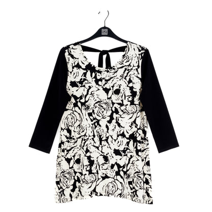 Back Tie Side Vent Tunic - Abstract Rose - Final Sale | Clara Sunwoo
