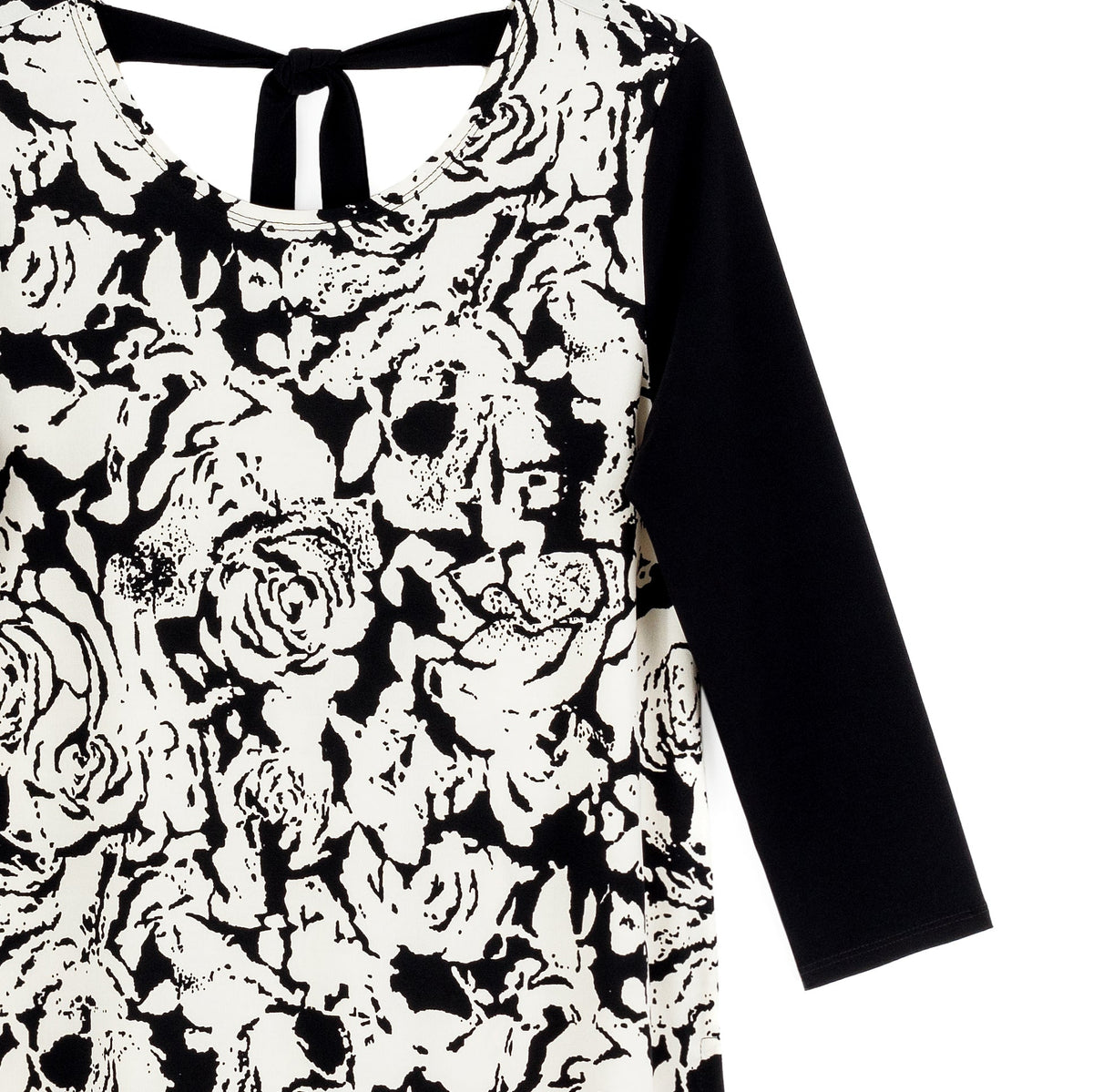 Back Tie Side Vent Tunic - Abstract Rose - Final Sale | Clara Sunwoo
