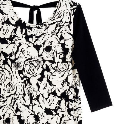 Back Tie Side Vent Tunic - Abstract Rose - Final Sale | Clara Sunwoo