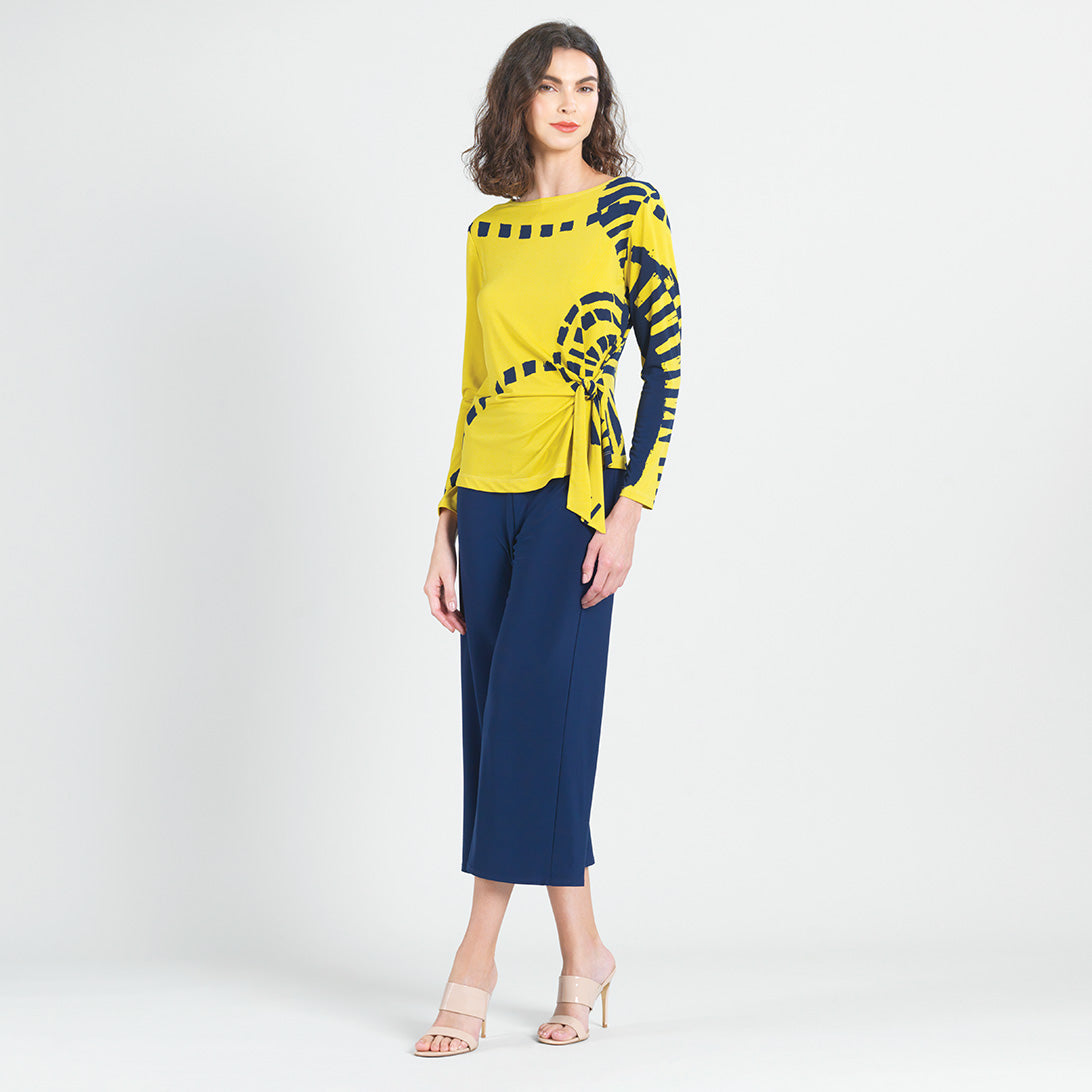 Side Tie Waist Top  - Track Line - Final Sale | Clara Sunwoo