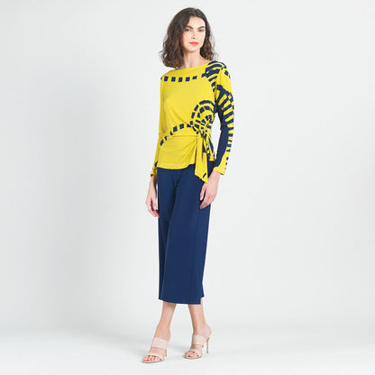 Side Tie Waist Top  - Track Line - Final Sale | Clara Sunwoo