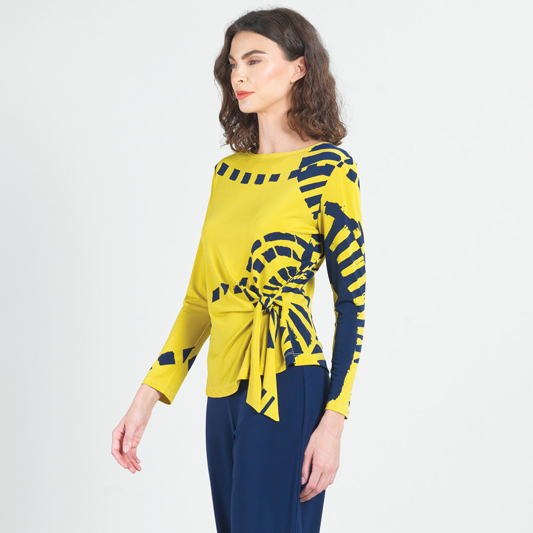 Side Tie Waist Top  - Track Line - Final Sale | Clara Sunwoo