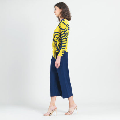 Side Tie Waist Top  - Track Line - Final Sale | Clara Sunwoo