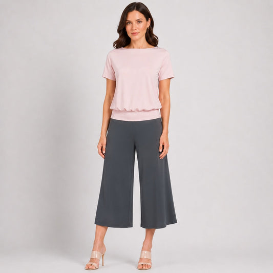 Modal Cotton - V-Back Cut-Out Top - Mauve - Final Sale | Clara Sunwoo