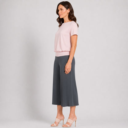 Modal Cotton - V-Back Cut-Out Top - Mauve - Final Sale | Clara Sunwoo