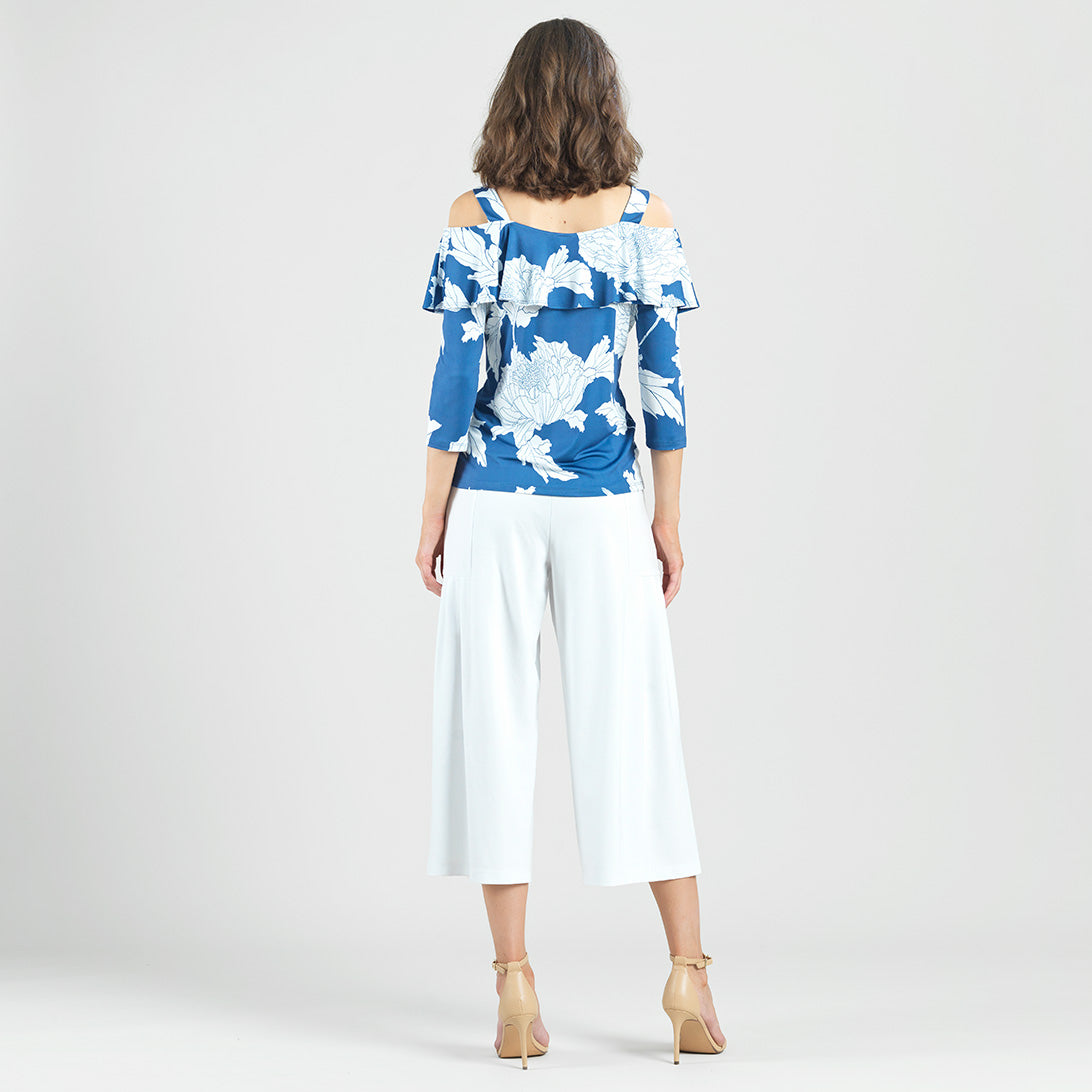 Butter Knit - Open Shoulder Ruffle Top - Mum Sketch - Final Sale | Clara Sunwoo