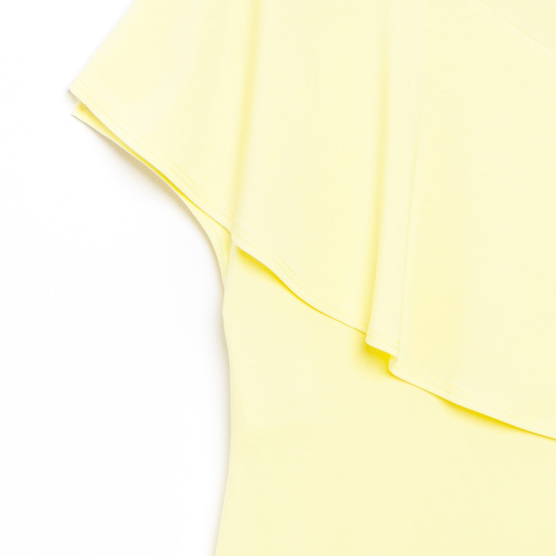 Ruffle Overlay Top - Yellow - Final Sale! | Clara Sunwoo