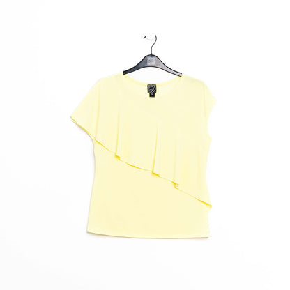 Ruffle Overlay Top - Yellow - Final Sale! | Clara Sunwoo