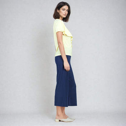 Ruffle Overlay Top - Yellow - Final Sale! | Clara Sunwoo