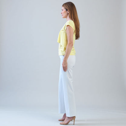 Ruffle Overlay Top - Yellow - Final Sale! | Clara Sunwoo