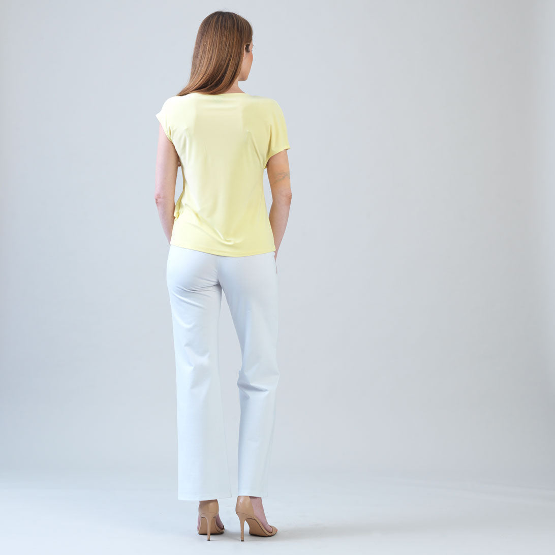 Ruffle Overlay Top - Yellow - Final Sale! | Clara Sunwoo
