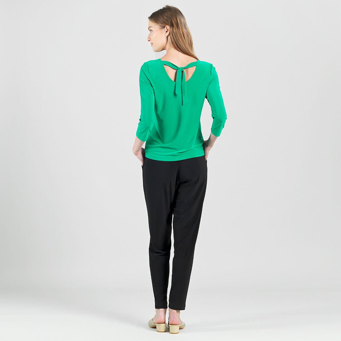 Reversible Back Tie Top - Emerald - Final Sale | Clara Sunwoo
