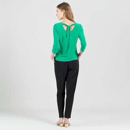 Reversible Back Tie Top - Emerald - Final Sale | Clara Sunwoo