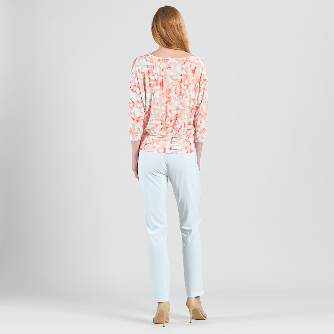 Open Shoulder Blouson Waist Top - Damask Motif - Final Sale | Clara Sunwoo