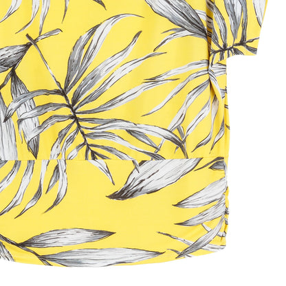 Side Ruched Boat Neck Top - Sunlit Palm - Final Sale | Clara Sunwoo