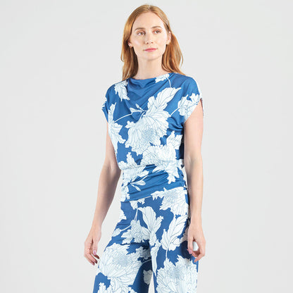 Butter Knit - Side Ruched Boat Neck Top - Mum Sketch - Final Sale | Clara Sunwoo