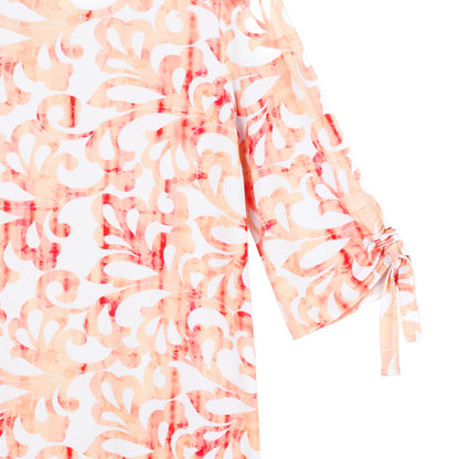 Pull-Tie Cuff Tunic - Damask Motif - Final Sale | Clara Sunwoo