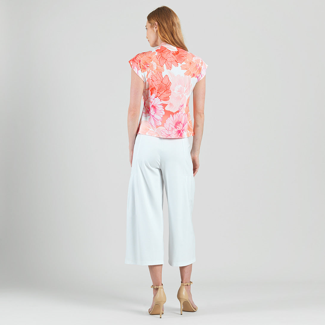 Butter Knit - Drape Neck Loop Front Top - Sunset Petals - Final Sale | Clara Sunwoo