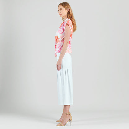 Butter Knit - Drape Neck Loop Front Top - Sunset Petals - Final Sale | Clara Sunwoo