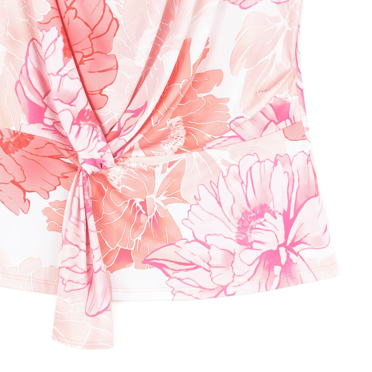 Butter Knit - Drape Neck Loop Front Top - Sunset Petals - Final Sale | Clara Sunwoo