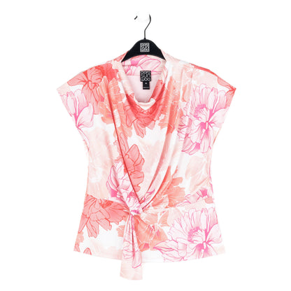 Butter Knit - Drape Neck Loop Front Top - Sunset Petals - Final Sale | Clara Sunwoo