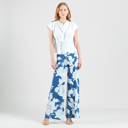 Drape Neck Loop Front Top - White - Final Sale | Clara Sunwoo