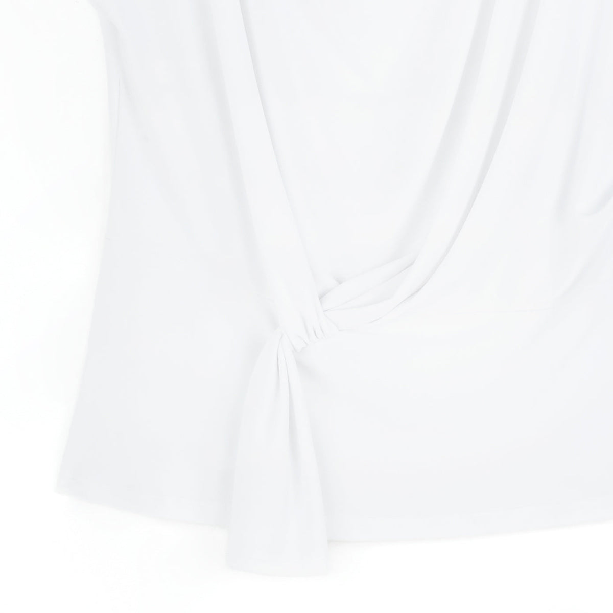 Drape Neck Loop Front Top - White - Final Sale | Clara Sunwoo