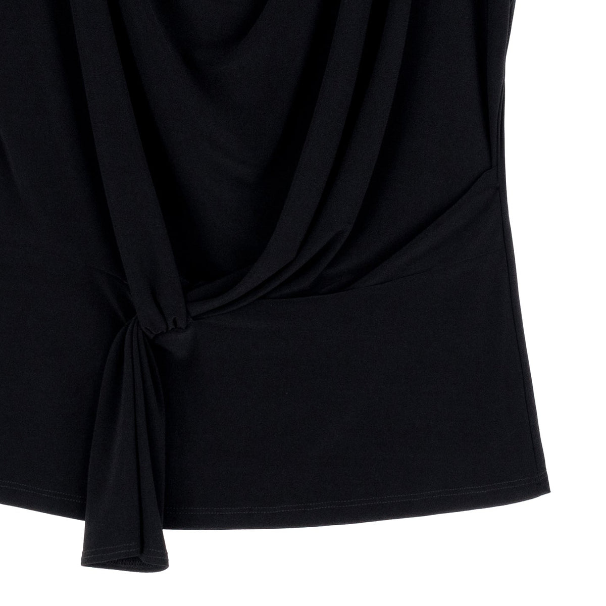 Drape Neck Loop Front Top - Black - Final Sale | Clara Sunwoo