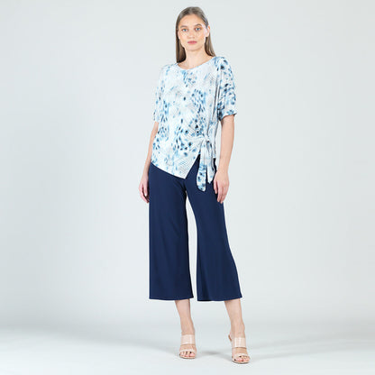 Textured Side Tie Wrap Top - Python - Final Sale! | Clara Sunwoo