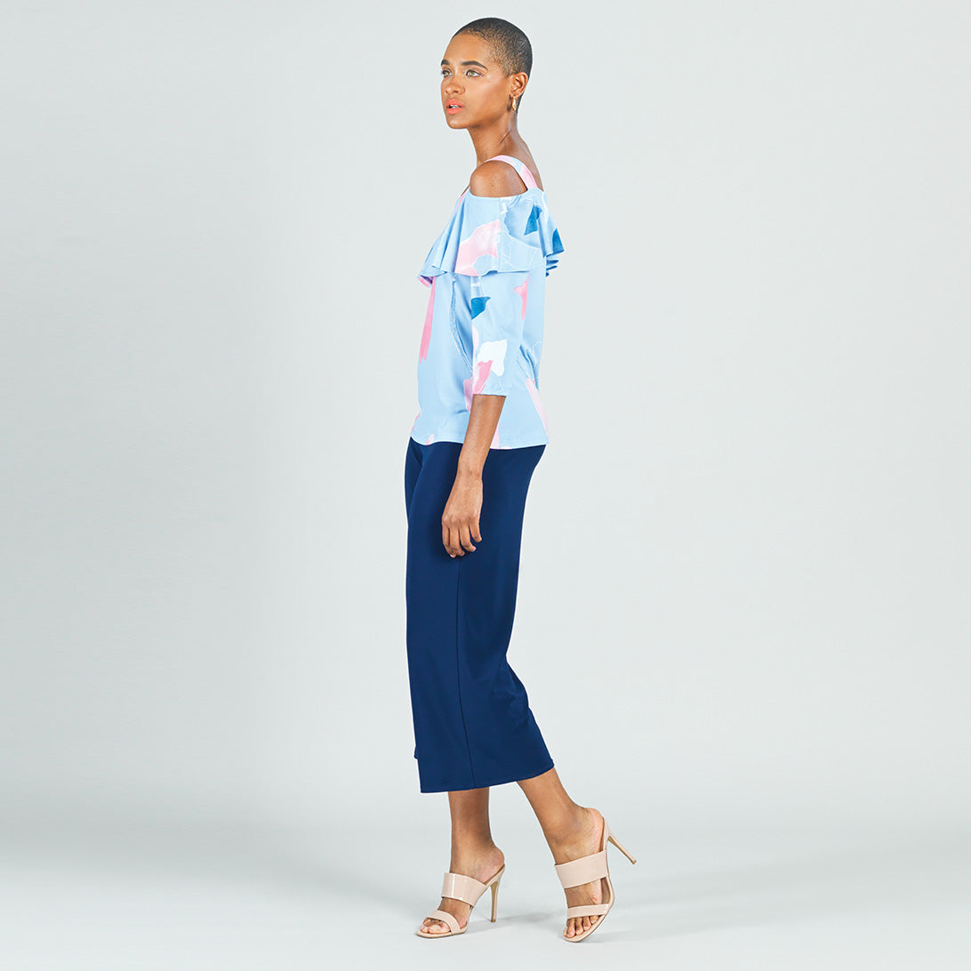 Open Shoulder Ruffle Top - Floral Sketch - Final Sale! | Clara Sunwoo