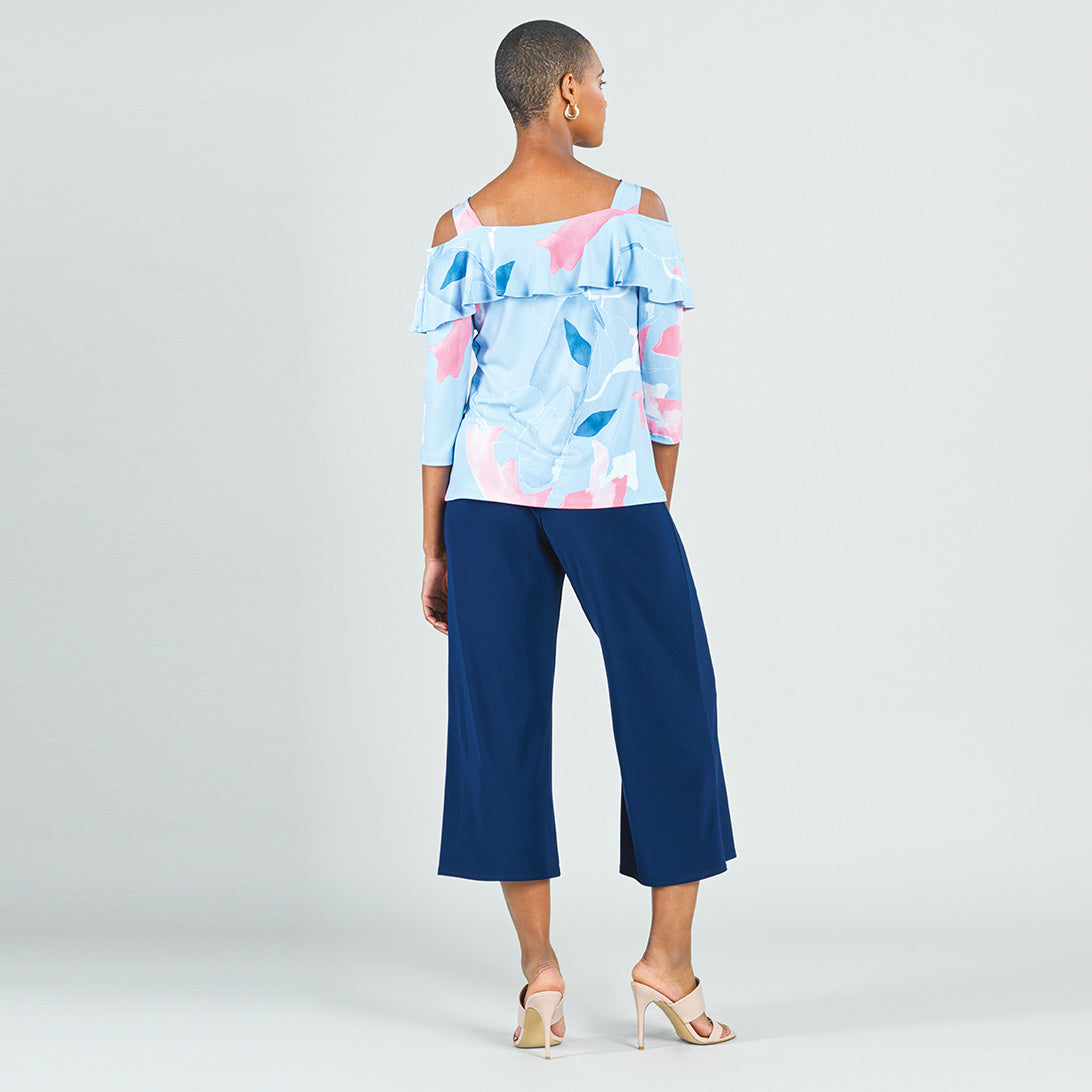 Open Shoulder Ruffle Top - Floral Sketch - Final Sale! | Clara Sunwoo