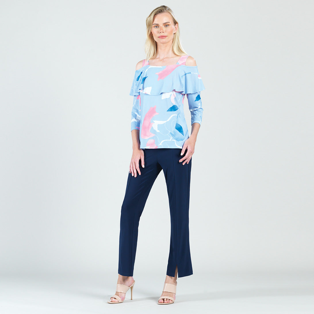 Open Shoulder Ruffle Top - Floral Sketch - Final Sale! | Clara Sunwoo