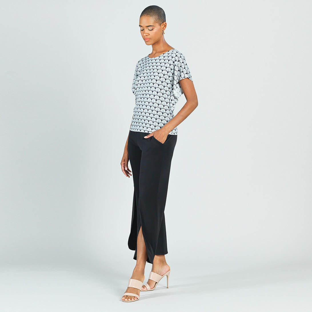Butter Knit - Flutter Sleeve Top - Fan Motif - Final Sale! | Clara Sunwoo