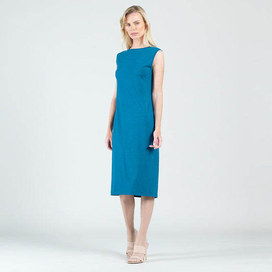 Modal Cotton - Reversible Cut Out Midi Dress - Teal - Final Sale! | Clara Sunwoo