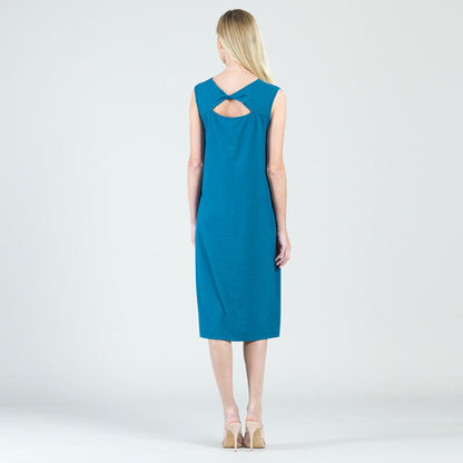 Modal Cotton - Reversible Cut Out Midi Dress - Teal - Final Sale! | Clara Sunwoo
