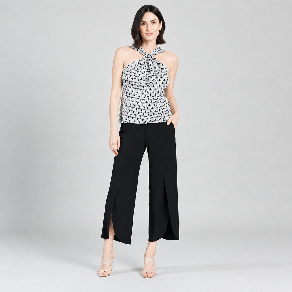 Butter Knit - Grecian Halter Top - Fan Scatter - Final Sale! | Clara Sunwoo