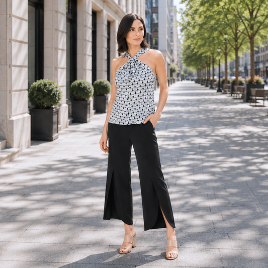 Butter Knit - Grecian Halter Top - Fan Scatter - Final Sale! | Clara Sunwoo