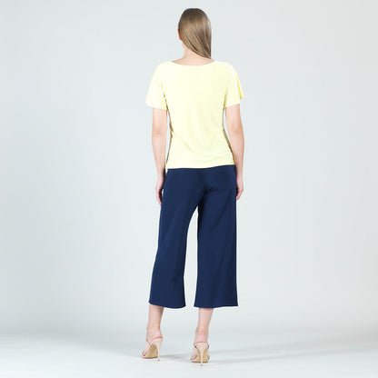 Side Cinched Flounce Sleeve Top - Yellow - Final Sale! | Clara Sunwoo