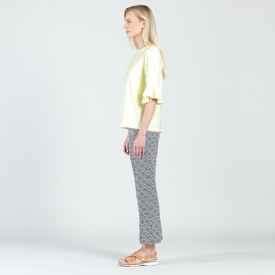 Peach Knit - Tulip Cuff Back Tie Top - Yellow - Final Sale! | Clara Sunwoo