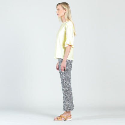 Peach Knit - Tulip Cuff Back Tie Top - Yellow - Final Sale! | Clara Sunwoo