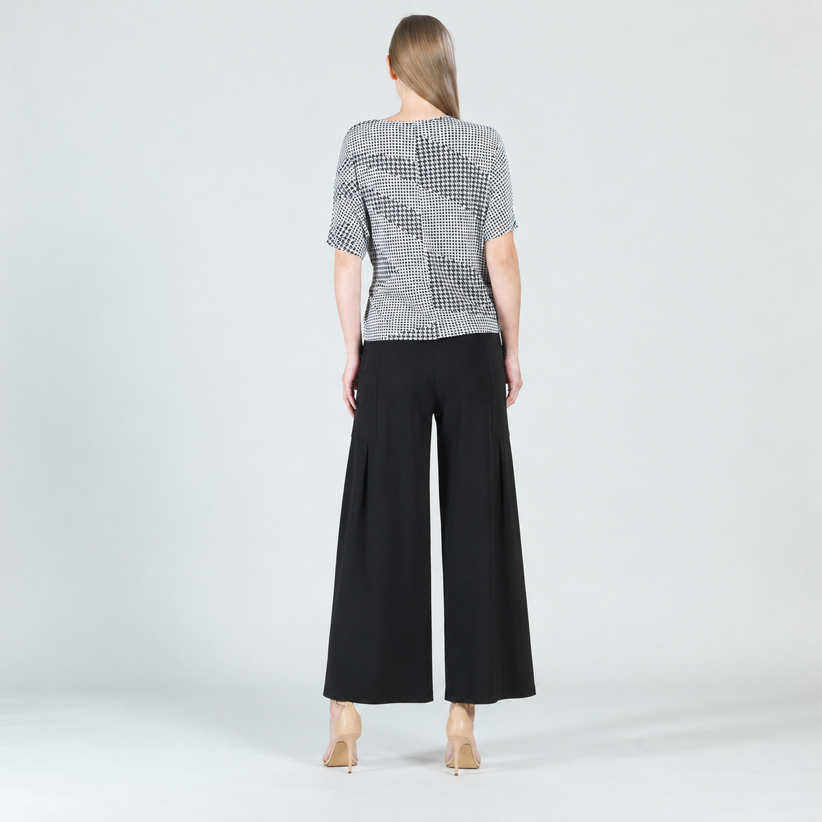 Side Tie Wrap Top - Houndstooth Grid - Final Sale | Clara Sunwoo