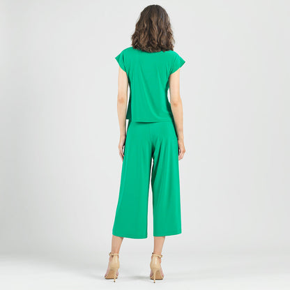 Drape Neck Loop Front Top - Emerald - Final Sale | Clara Sunwoo