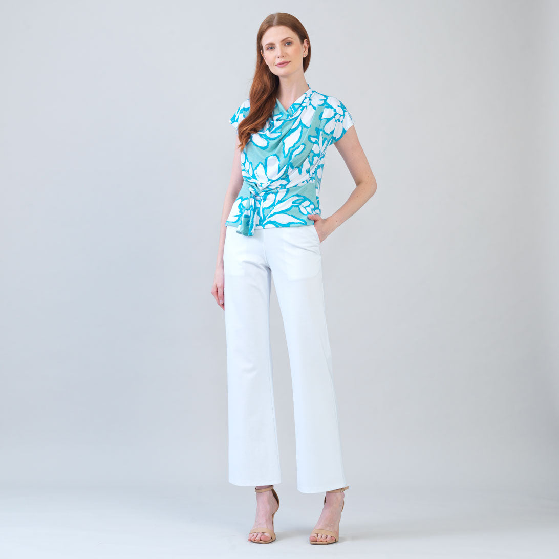 Drape Neck Loop Front Top - Paradise Petal - Final Sale | Clara Sunwoo