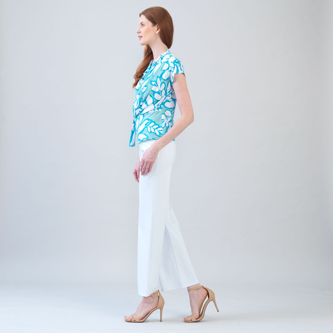 Drape Neck Loop Front Top - Paradise Petal - Final Sale | Clara Sunwoo