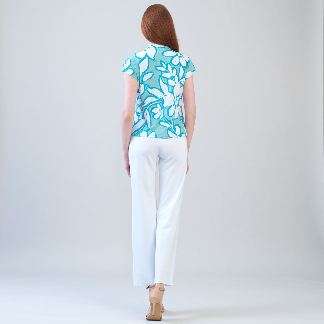 Drape Neck Loop Front Top - Paradise Petal - Final Sale | Clara Sunwoo