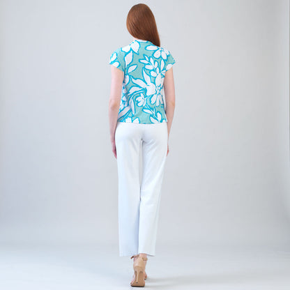 Drape Neck Loop Front Top - Paradise Petal - Final Sale | Clara Sunwoo