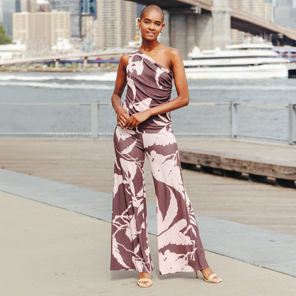 One Shoulder Top - Floral Stem - Final Sale! | Clara Sunwoo